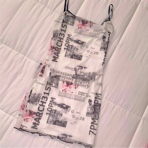 Princess Polly High Low Dress - Black and White - Picture 5 of 5